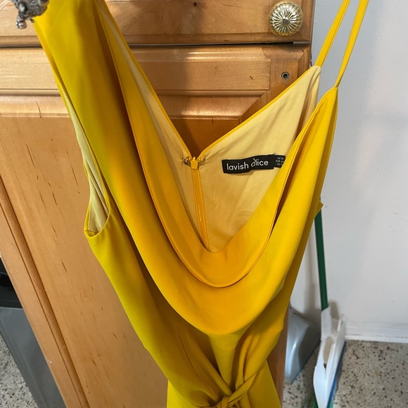 Lavish Alice Cowl neck midi wrap dress 12 - Picture 8 of 9